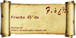 Frecko Éda névjegykártya